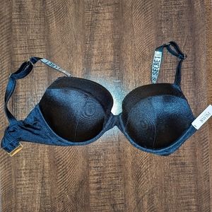 Victoria's Secret Shine Strap Swim Bikini Push-up Top. New. 36DDD.